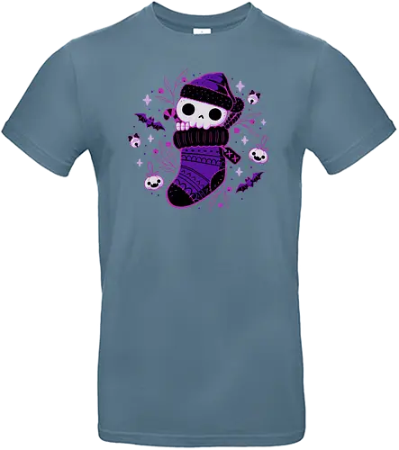 Creepy Cute Christmas Stocking Skull - christmas, creepy, Sock, skull - Standard T-Shirt