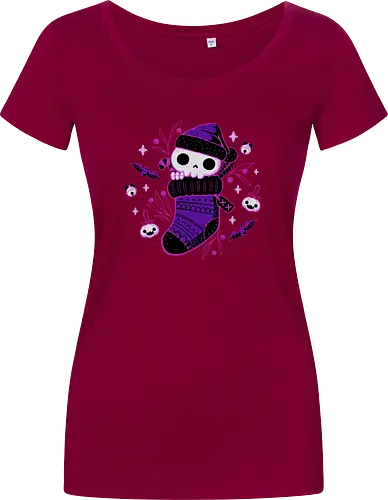 Creepy Cute Christmas Stocking Skull