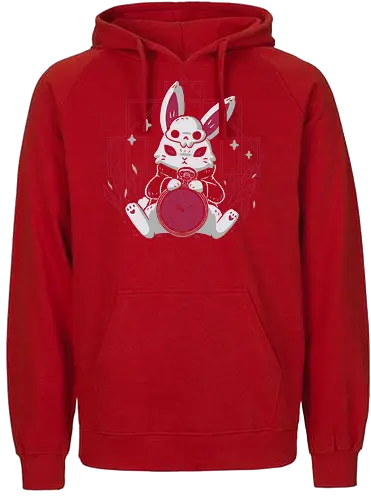 Metal White Rabbit - rabbit, hase, kaninchen, alice - Fairtrade Hoodie