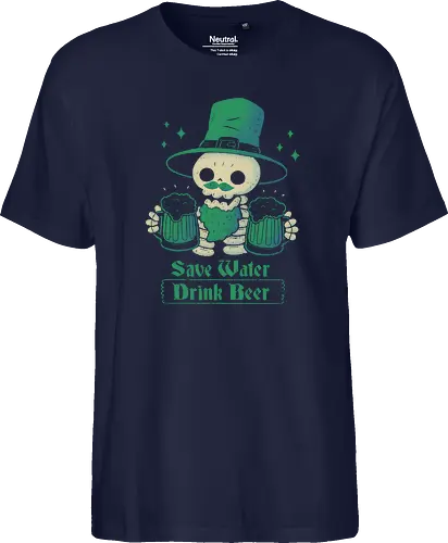 Skeleton St Patrick drinks Beer