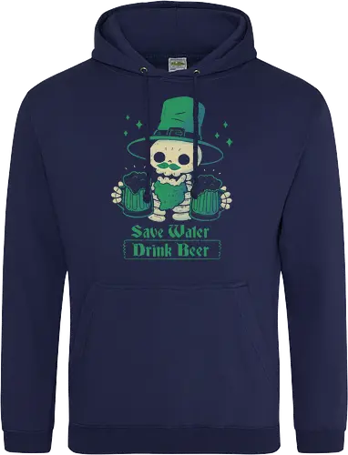Skeleton St Patrick drinks Beer