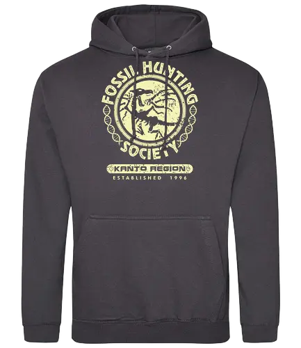 Fossil Hunting Society - anime, manga, retrogames, rot, blau, gelb, zinnoberinsel, pyro, gaming, pocket, monster, retro, classic, fossil - Standard Hoodie
