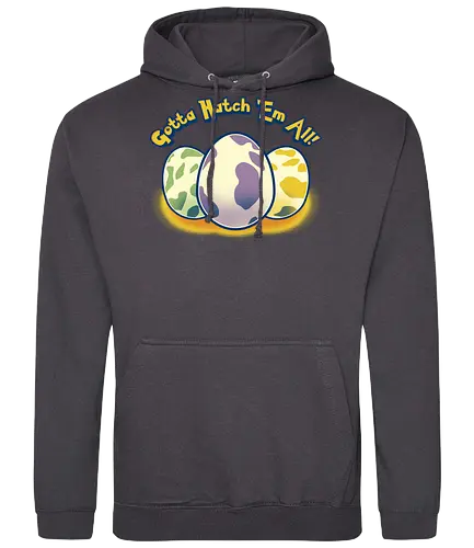 Gotta hatch 'em all - mashup, game, dragon, drache, eier, eggs, anime, manga, gaming, pocket, monster, retro, classic, thrones - Standard Hoodie