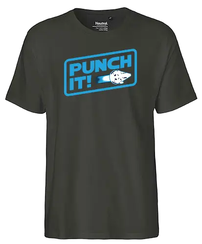 Punch It! - chewie, sci fi, science fiction, nerd, space opera, film, serie - Fairtrade T-Shirt