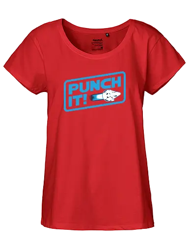 Punch It! - chewie, sci fi, science fiction, nerd, space opera, film, serie - Fairtrade Girl Shirt
