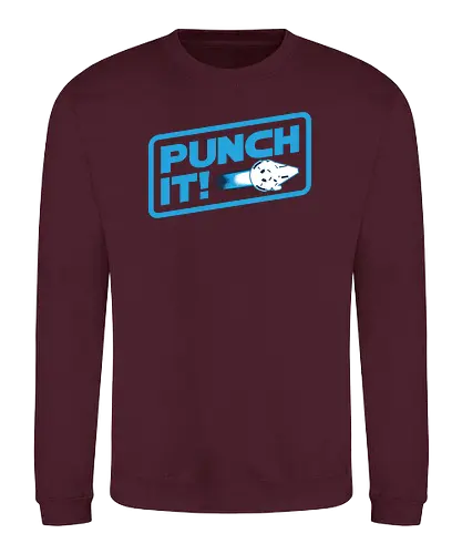 Punch It! - chewie, sci fi, science fiction, nerd, space opera, film, serie - Sweatshirt