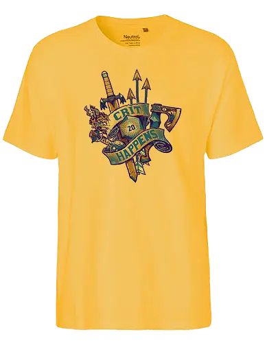 Crit 20 Happens  - rpg, pen and paper, pnp, rollenspiel, roleplaygame, d20, critical die, critical hit, crit - Fairtrade T-Shirt