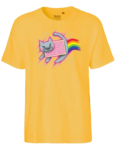 The Nyan King - lion, löwe, könig, king, nyan cat, nyan, cat, katze, meme, poptart, rainbow, unicorn, regenbogen - Fairtrade T-Shirt