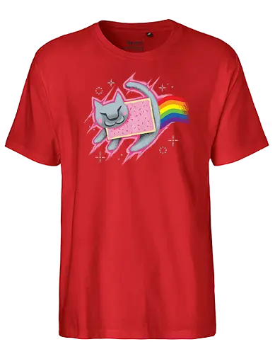 The Nyan King - lion, löwe, könig, king, nyan cat, nyan, cat, katze, meme, poptart, rainbow, unicorn, regenbogen - Fairtrade T-Shirt