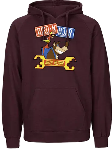Bird'nBear Autorepair - bird, gaming, jump'n'run, retrogames, videogames, banjo, bear - Fairtrade Hoodie