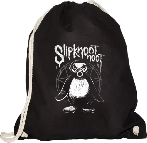 Slipknootnoot - penguin, pinguin, Noot, metal, Metalshirt, bandshirt, mashup - Sportbeutel