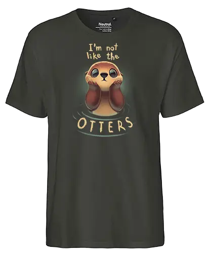 Not like the Otters - otter, different, Anders, cute, animal - Fairtrade T-Shirt