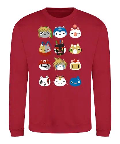 Gamer Cats - gamer, cat, katze, cosplay, Characters, rpg - Sweatshirt