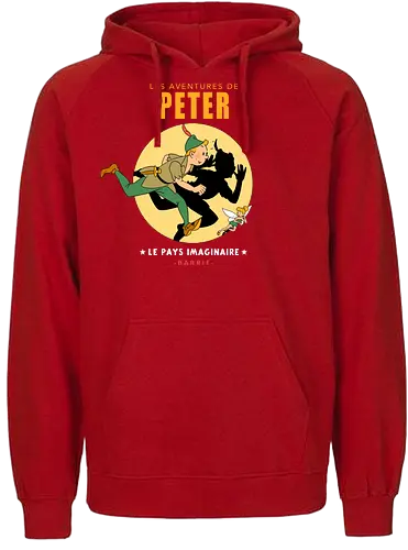 Les Aventures de Peter - tin tin, tim und struppi, mashup, tinkerbell, peter pan - Fairtrade Hoodie