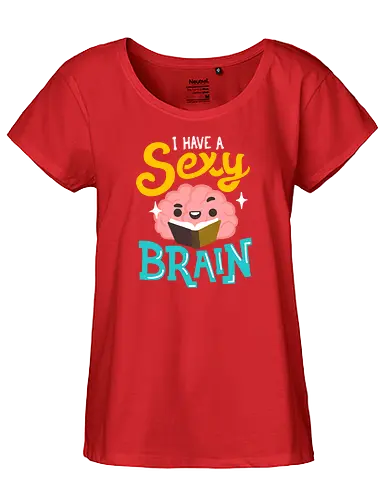 Sexy Brain - gehirn, Sexy, knowledge, Wissen, books, lesen, bücher, rding - Fairtrade Girl Shirt