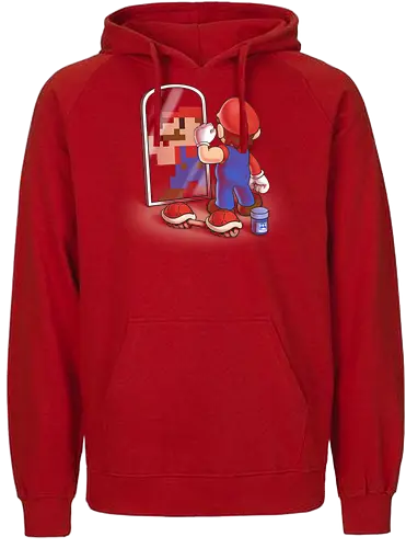 Get in Shape - mario, pixel, platformer, videogames, retrogaming - Fairtrade Hoodie