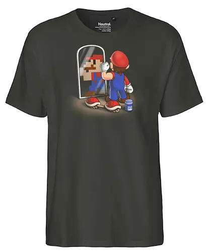 Get in Shape - mario, pixel, platformer, videogames, retrogaming - Fairtrade T-Shirt