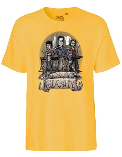 Asy Slashy - ash williams, film, horror, movies, saqman, tv show, ash vs evil dd - Fairtrade T-Shirt