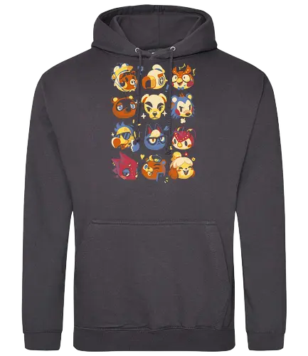 Island faces - animal, Crossing, Villager, insel, island, nachbar - Standard Hoodie