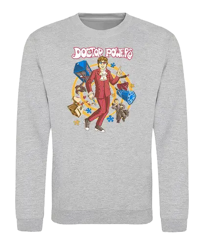 Doctor Powers - drwho, bbc, austin powers, dalek, tardis, Doctor - Sweatshirt