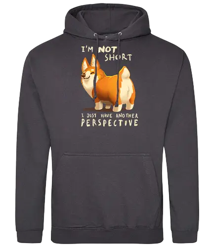 Another Perspective - dog, hund, corgi, short, klein, cute - Standard Hoodie