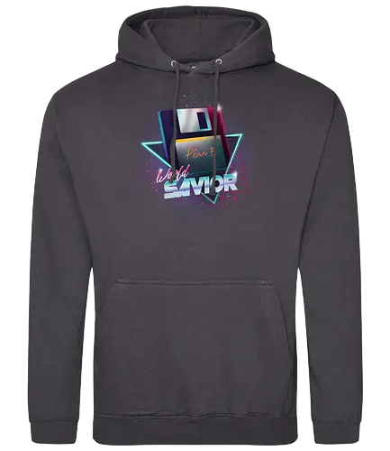 80s World’s Savior - Diskette, save, icon, retro, disk - Standard Hoodie