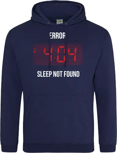 Error sleep - error, fun, 404, Alarm Clock, wecker, sleep, lazy, it - Standard Hoodie