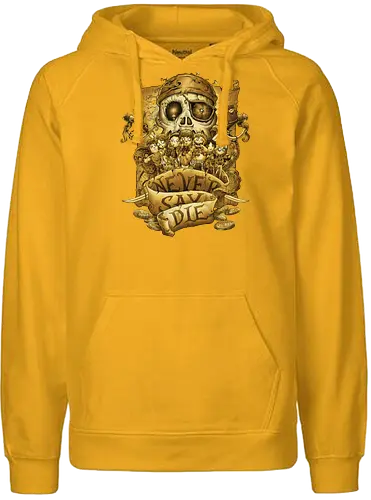 Never say die - goonies, mikey, brand, chunk, mouth, data, sloth, fratelli - Fairtrade Hoodie