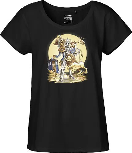 Planet of Oz - drwho, bbc, tardis, david tennant, cybermen, wizard of oz, zauberer von oz, dorothy, vogelscheuche, blechmann, löwe, Doctor - Fairtrade Girl Shirt