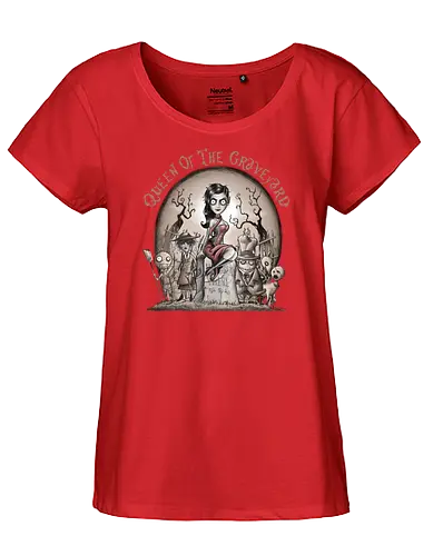 Queen of the Graveyard - vampire, lenna vamp - Fairtrade Girl Shirt