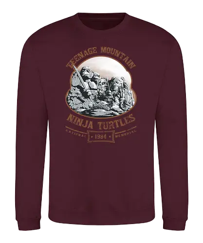 Teenage Mountain Ninja - tmnt, mount rushmore - Sweatshirt