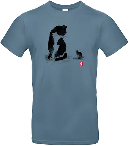 The Cat and the little Mouse - cat, mouse, katze, maus, dr. monekers, kunst, art - Standard T-Shirt