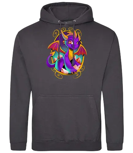 Childhood Dragon - dragon, drache, gaming, retrogames, adventure - Standard Hoodie