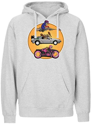 Wacky and Beyond - wacky races, autorennen total, tron, speeder bike, dick dastardly, the slag brothers, penelope pitstop, delorn - Fairtrade Hoodie