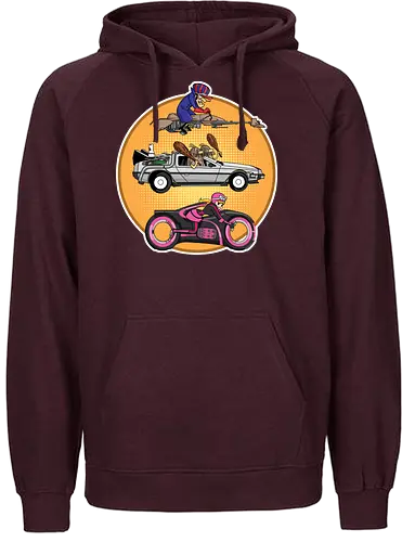 Wacky and Beyond - wacky races, autorennen total, tron, speeder bike, dick dastardly, the slag brothers, penelope pitstop, delorn - Fairtrade Hoodie