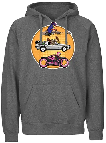 Wacky and Beyond - wacky races, autorennen total, tron, speeder bike, dick dastardly, the slag brothers, penelope pitstop, delorn - Fairtrade Hoodie