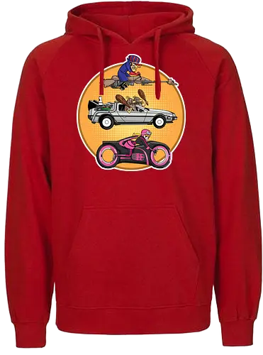 Wacky and Beyond - wacky races, autorennen total, tron, speeder bike, dick dastardly, the slag brothers, penelope pitstop, delorn - Fairtrade Hoodie