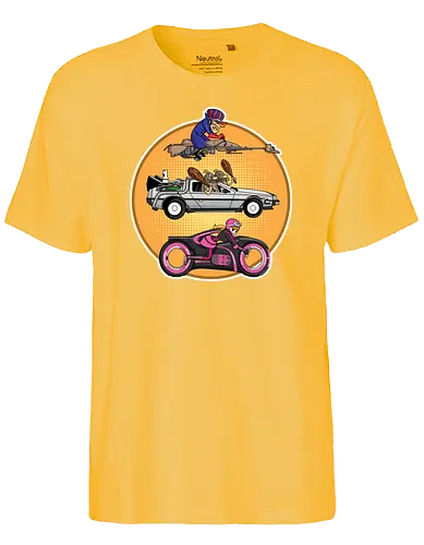 Wacky and Beyond - wacky races, autorennen total, tron, speeder bike, dick dastardly, the slag brothers, penelope pitstop, delorn - Fairtrade T-Shirt