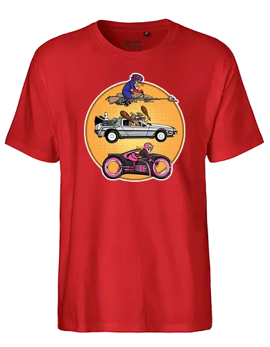 Wacky and Beyond - wacky races, autorennen total, tron, speeder bike, dick dastardly, the slag brothers, penelope pitstop, delorn - Fairtrade T-Shirt