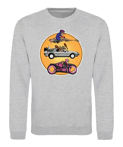 Wacky and Beyond - wacky races, autorennen total, tron, speeder bike, dick dastardly, the slag brothers, penelope pitstop, delorn - Sweatshirt