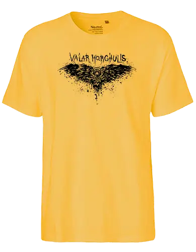 Valar Morghulis - lied, eis, feuer, drachen, game, rabe, krähe, throConsole - Fairtrade T-Shirt