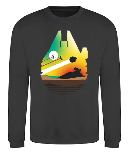 Escape from Desert Planet - rey, jakku, episode 7, sci fi, science fiction, nerd, space opera, film, serie - Sweatshirt