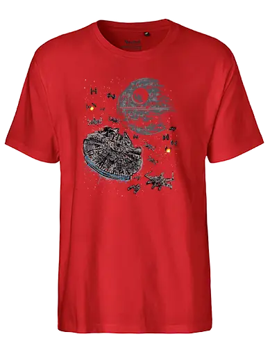 The Last Great Battle - dark side, dark force, dark lord, trooper, sturmtruppen, battle, sci fi, science fiction, nerd, space opera, film, serie, Trooper - Fairtrade T-Shirt