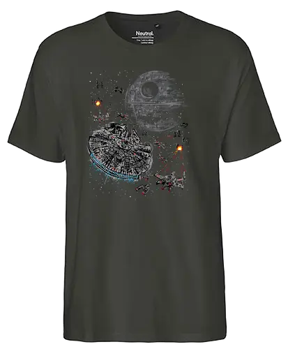 The Last Great Battle - dark side, dark force, dark lord, trooper, sturmtruppen, battle, sci fi, science fiction, nerd, space opera, film, serie, Trooper - Fairtrade T-Shirt