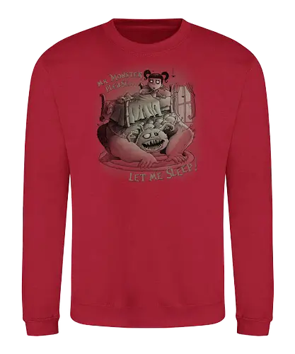 Every night the same - monster, bed, bett, schlafen, kind, grusel, creepy - Sweatshirt