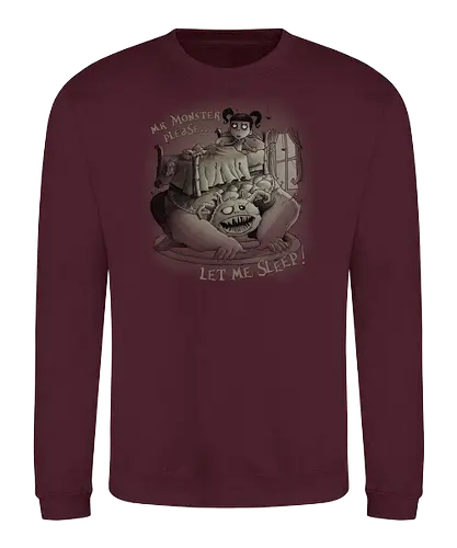 Every night the same - monster, bed, bett, schlafen, kind, grusel, creepy - Sweatshirt