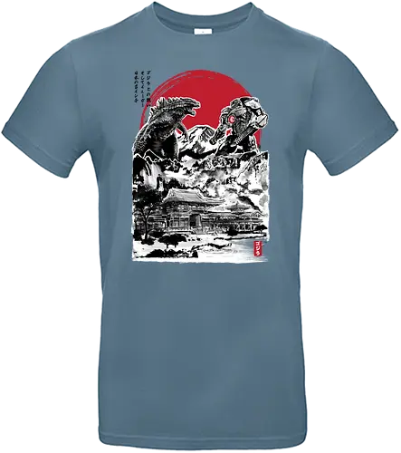 Attack on Japanese Temple - kaiju, gypsi danger, gipsy danger, japan, nippon, temple - Standard T-Shirt