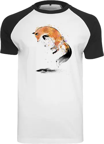 Red Fox Jumping Into Snow
