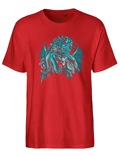 A God Beyond The Sea - cthulhu, hp lovecraft, lovecraft, elder thing, great old gods - Fairtrade T-Shirt