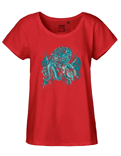 A God Beyond The Sea - cthulhu, hp lovecraft, lovecraft, elder thing, great old gods - Fairtrade Girl Shirt